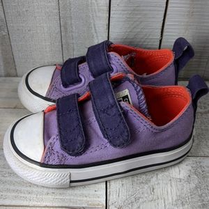 Converse All Star Girls Baby Toddler Purple Velcro